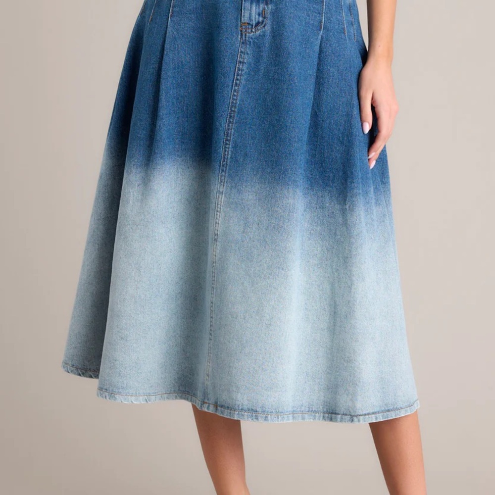 Denim Ombre Skirt